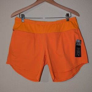 Oiselle Toolbelt Long Roga Shorts - NWT Clementine - Size 8